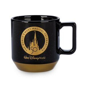 NEW Walt Disney World 50th Anniversary Black & Gold Starbucks Coffee Mug